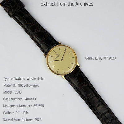 Vacheron Constantin Ref. 2013, 1973 Men's Vintage Watch